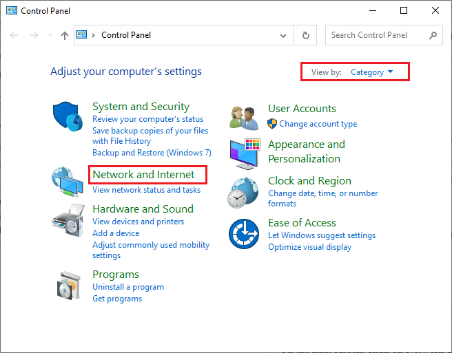 网络和 Internet 选项。如何在 Windows 10 中打开网络发现
