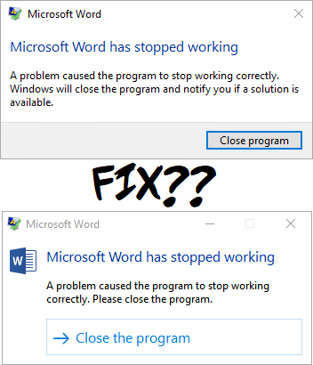 修复 Microsoft Word 已停止工作