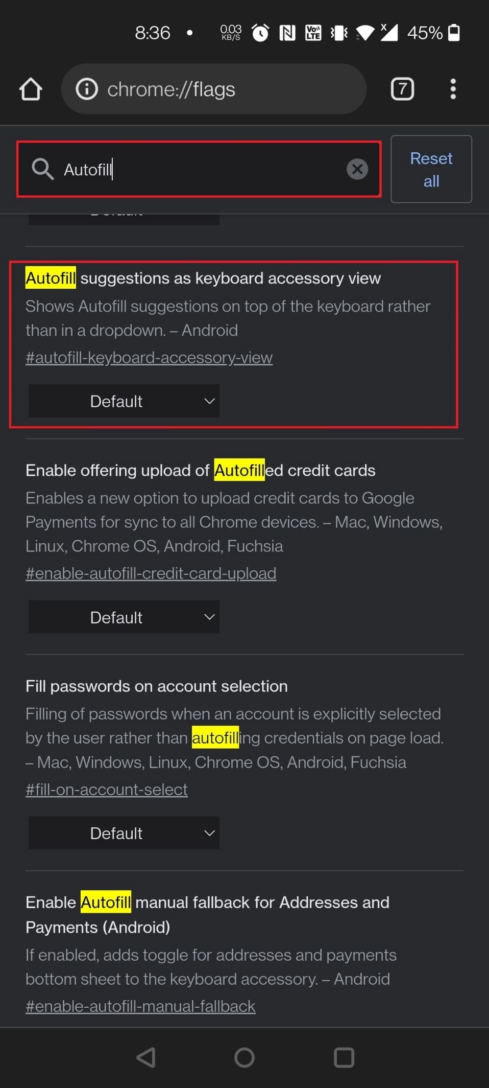 Noua interfață de utilizare de completare automată în Chrome