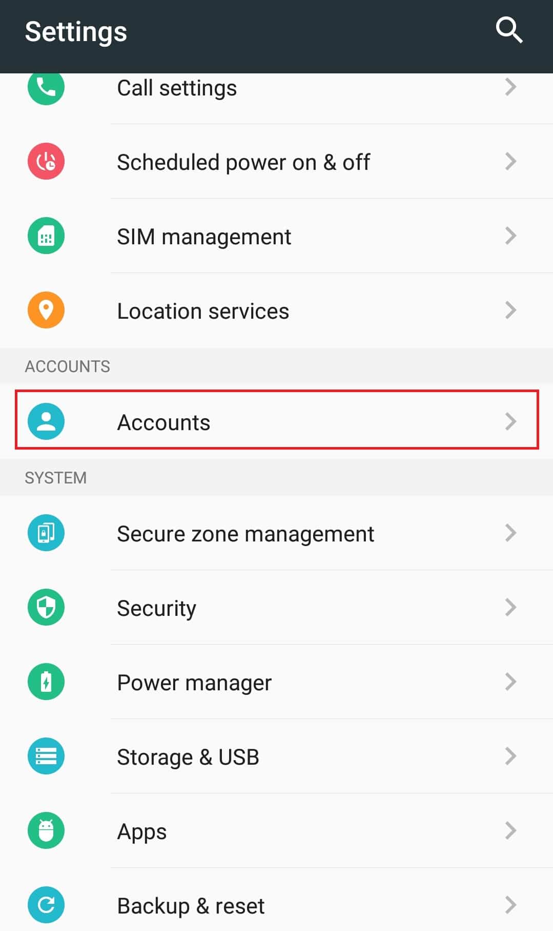 Opțiunea de conturi. Remediați videoclipurile YouTube care nu se redau pe Android