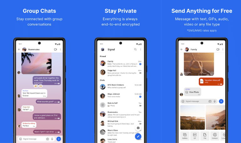 信号私人信使。如何在 Android 上执行群组消息
