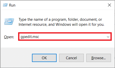Apăsați tasta Windows + R, tastați gpedit.msc în caseta de comandă Run și apăsați Enter pentru a lansa Editorul de politici de grup local.