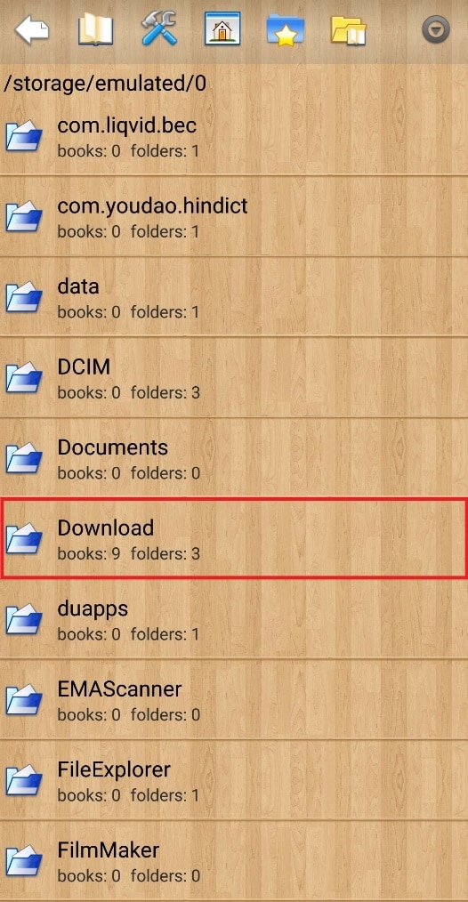 แตะเพื่อเปิดโฟลเดอร์ดาวน์โหลด วิธีเปิดไฟล์ MOBI บน Android