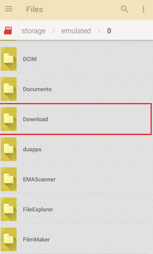 เลื่อนลงเพื่อค้นหาโฟลเดอร์ดาวน์โหลดแล้วแตะเพื่อเปิด วิธีเปิดไฟล์ MOBI บน Android