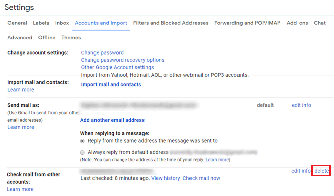 จาก ตรวจสอบอีเมลจากบัญชีอื่น บล็อก ลบบัญชี Gmail เก่าของคุณ