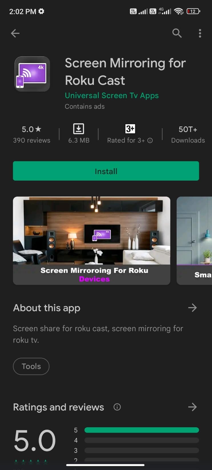 Roku Cast için Ekran Yansıtma