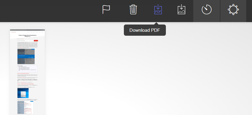 Decidi se vuoi salvarlo come pdf o immagine e clicca sull'icona relativa