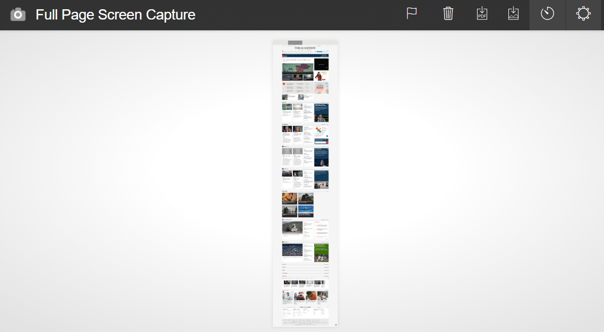 Come acquisire screenshot a scorrimento di una pagina Web utilizzando Cattura schermo a pagina intera