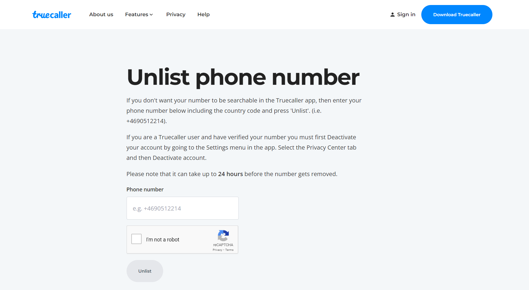 Odwiedź stronę bez listy Truecaller. Jak usunąć swój numer z Truecaller?