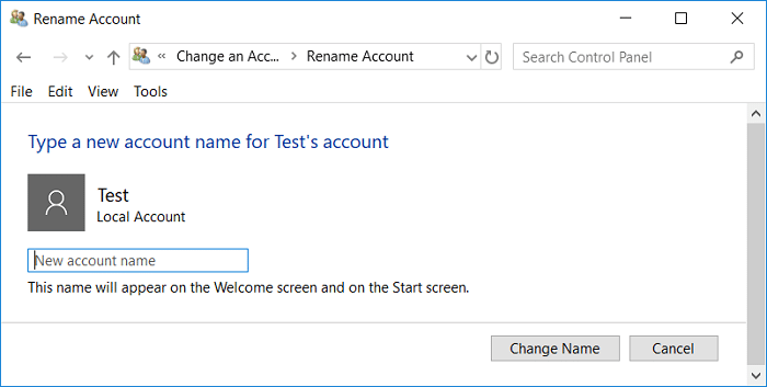 วิธีเปลี่ยนชื่อผู้ใช้บัญชีใน Windows 10