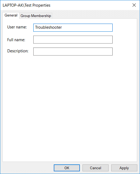 เปลี่ยนชื่อบัญชีผู้ใช้ใน Windows 10 โดยใช้ netplwiz