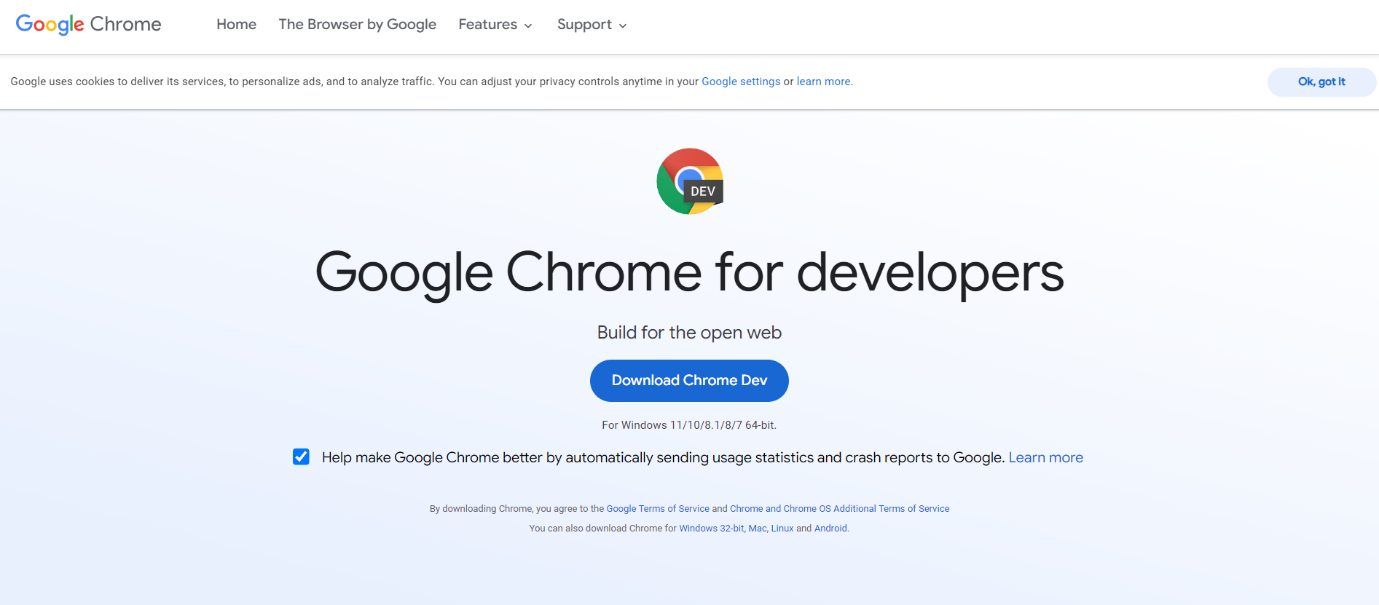 Strumenti di sviluppo di Google Chrome
