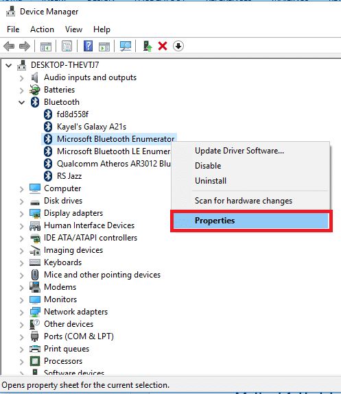 デバイスのプロパティメニューを起動します。デバイスを修正するには、Windows10にさらにインストールする必要があります