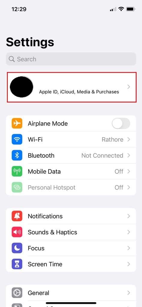 atingeți id-ul Apple în setarea iPhone. Cum să vă ștergeți contul eHarmony