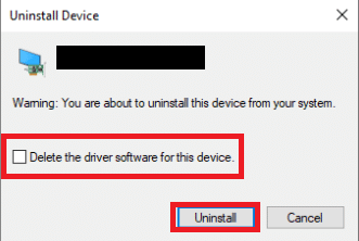 disinstallare il dispositivo
