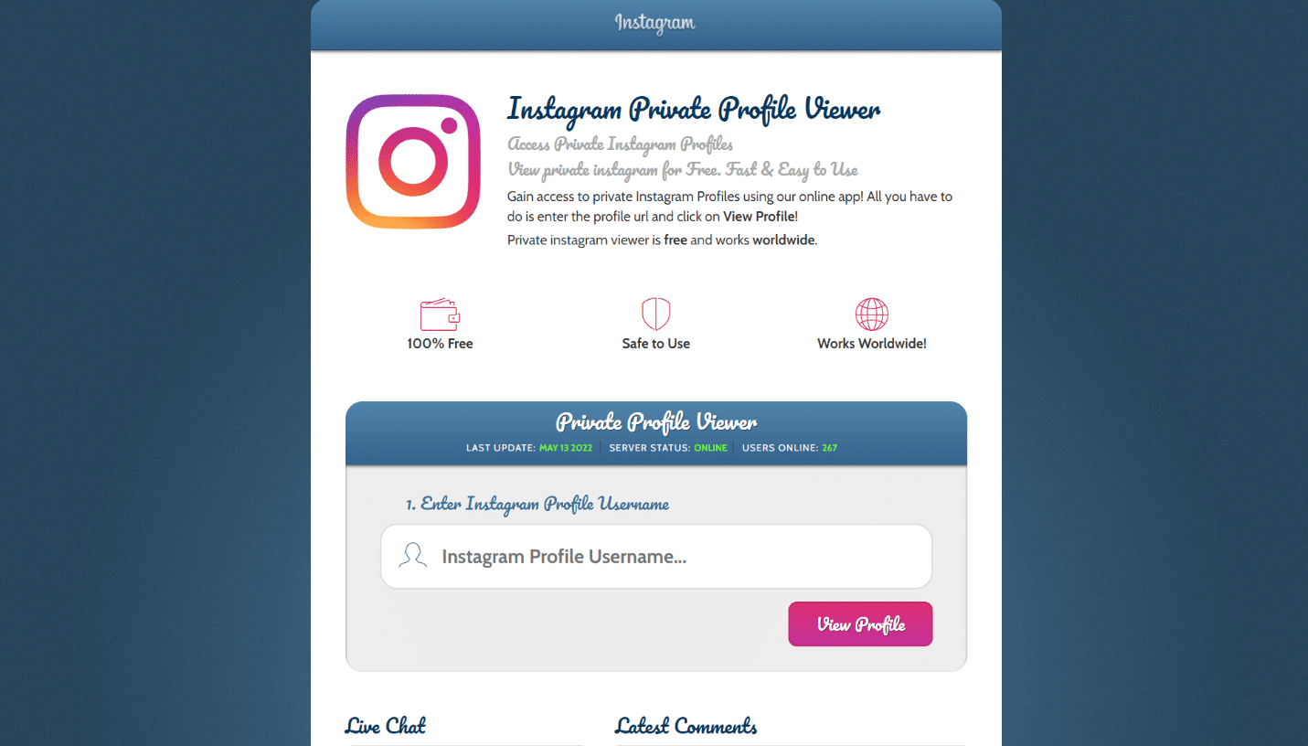 Istaprivato. La migliore app per la visualizzazione di Instagram privata senza verifica umana