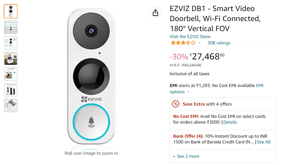 Bel Pintu Video Wi-Fi EZVIZ