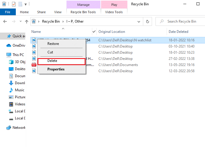 Kemudian, kosongkan semua data di Recycle bin dan hapus secara permanen file/folder yang telah Anda hapus sekarang