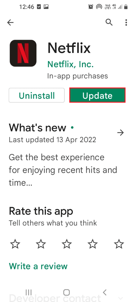 aggiorna la tua app Netflix sul tuo telefono