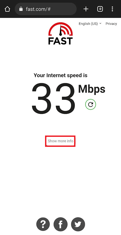 Velocità Internet Fast.com | Audio e immagine Netflix non sincronizzati con Android