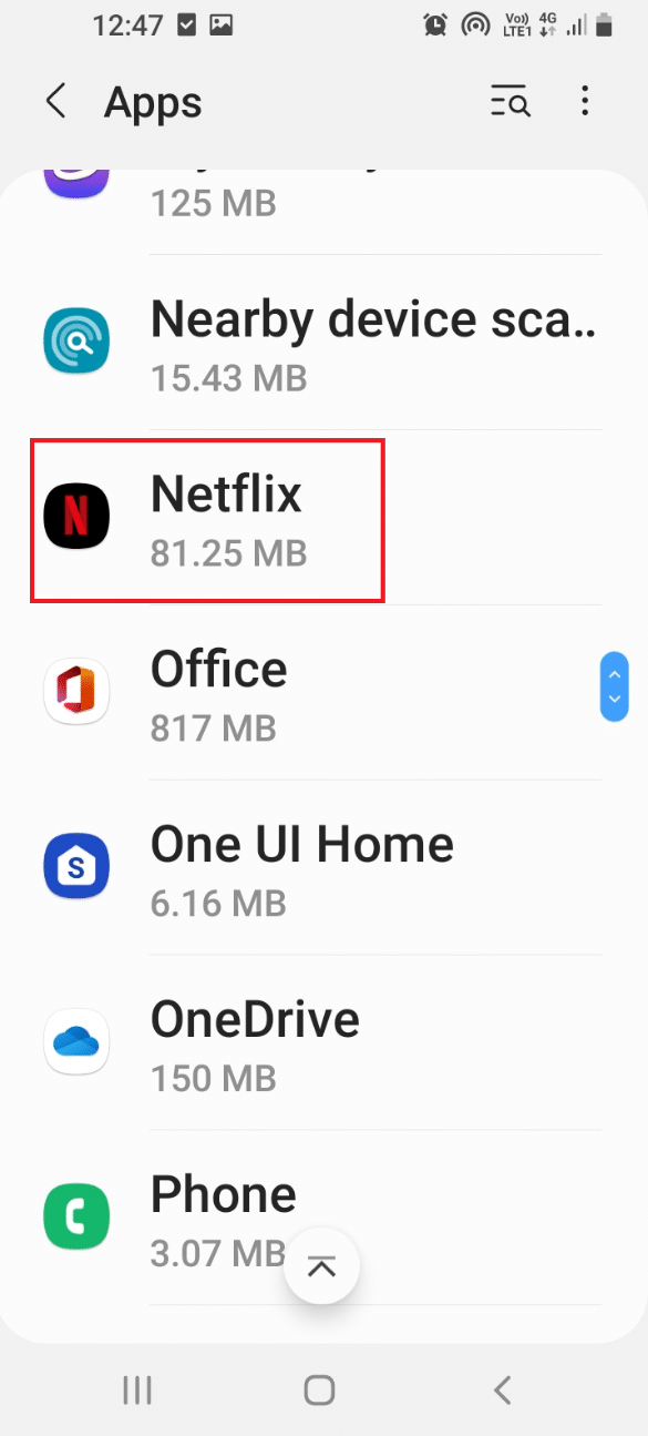 tocca l'app Netflix | Audio e immagine Netflix non sincronizzati con Android