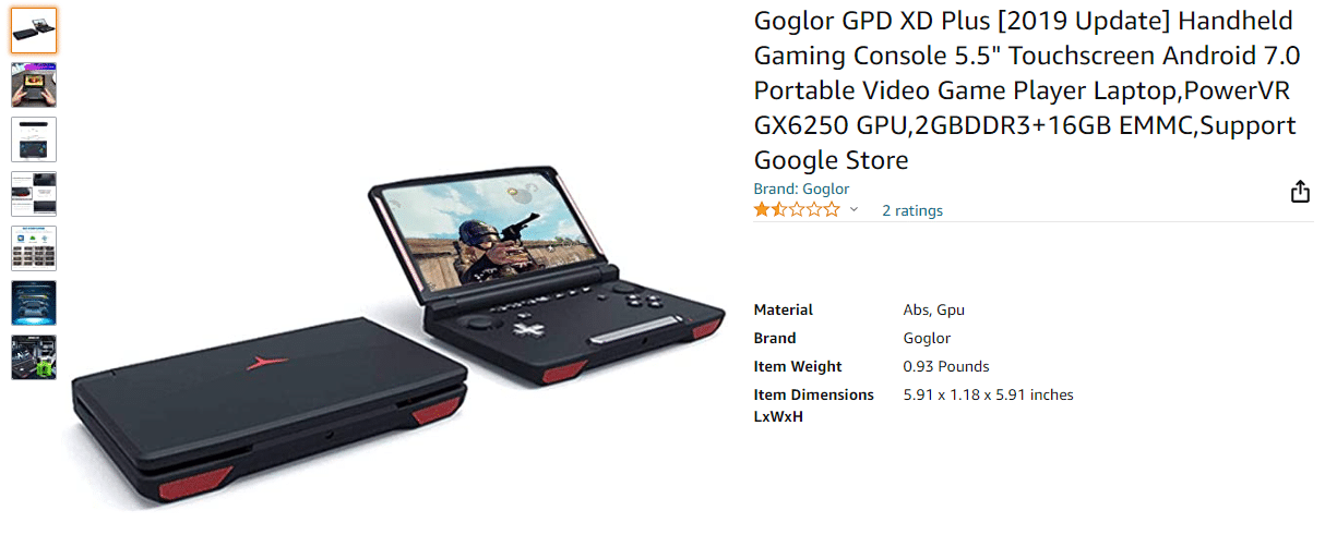 Situs amazon Konsol Android Goglor GPD. Konsol Game Android Terbaik