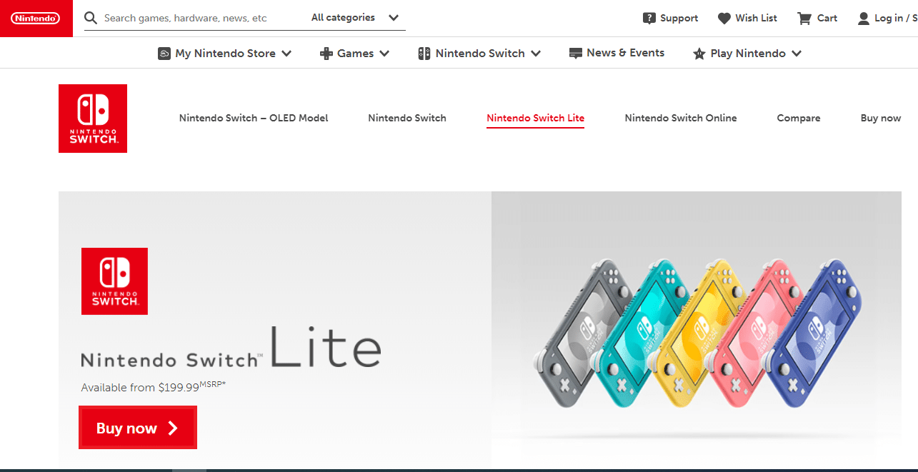Nintendo Switch Lite. Konsol Game Android Terbaik