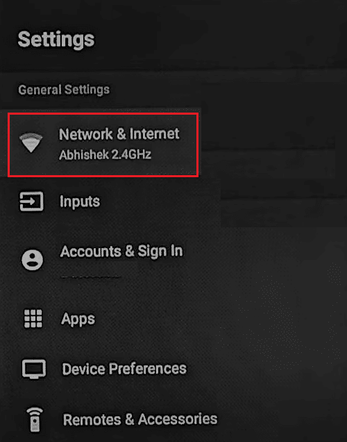 buka jaringan dan internet di mi tv