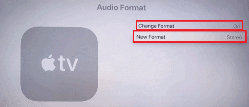 Apple-TV-Cambia formato Nuovo formato audio