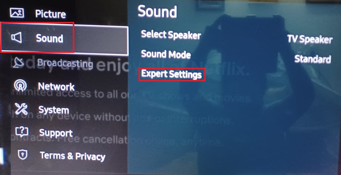 Impostazioni audio TV Samsung