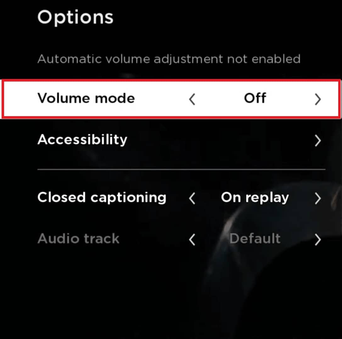 modalità volume Netflix Roku