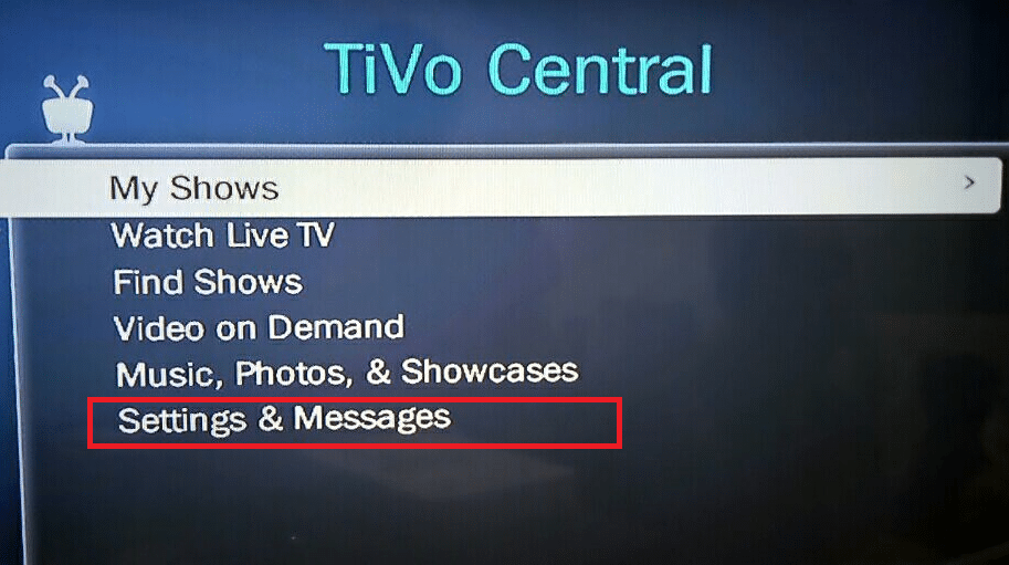 Opzioni TiVo Central Impostazioni e Messaggi. Risolto il problema con l'audio di Netflix non sincronizzato con la TV Samsung
