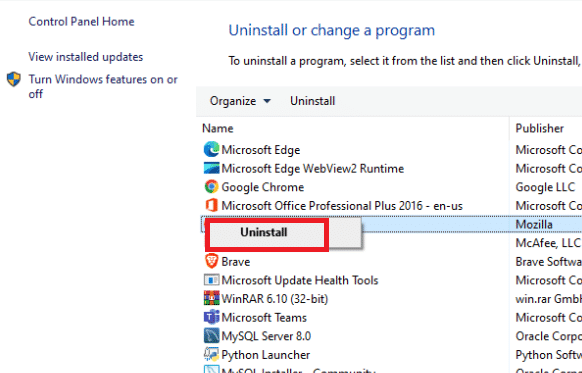 Fare clic su Disinstalla. Correggi Windows Update che dura per sempre