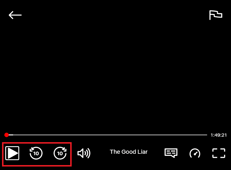 adelante, rebobinado y opción de reproducción. Arreglar Netflix Audio Video fuera de sincronización en Windows 10 PC