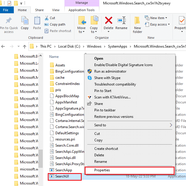 abra la ventana Propiedades. Arreglar Cortana ocupando memoria