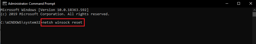 netshwinsockリセットコマンド