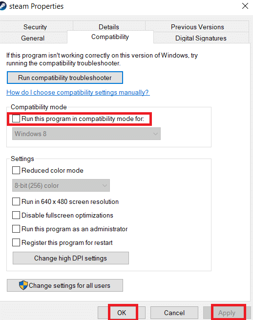 Ejecuta este programa en modo compatibilidad para. Arreglar el Bootstrapper del cliente de Steam no responde