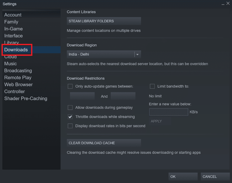 Descargas. Arreglar el Bootstrapper del cliente de Steam no responde