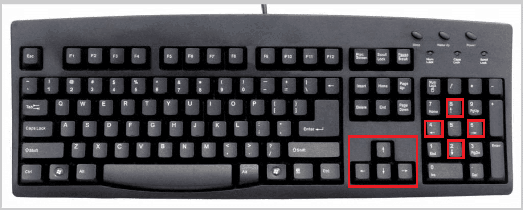ナビゲーションキー。コンピューターのキーボードのキーの種類の数