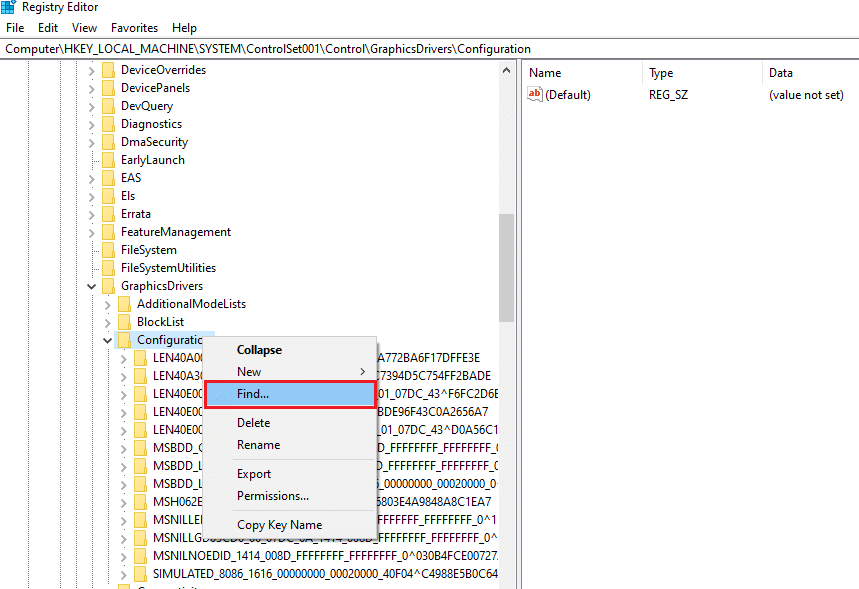 abra a janela Localizar. Corrigir tela cheia não funciona no Windows 10