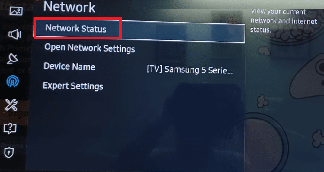 Ağ Durumu Ağ Ayarları Samsung TV