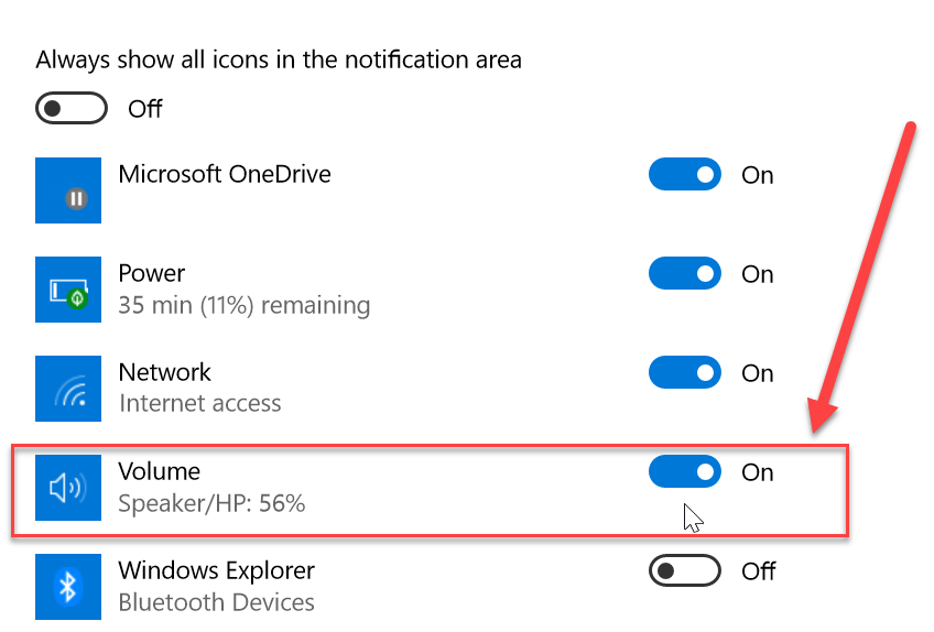 取回 Windows 任务栏中的音量图标