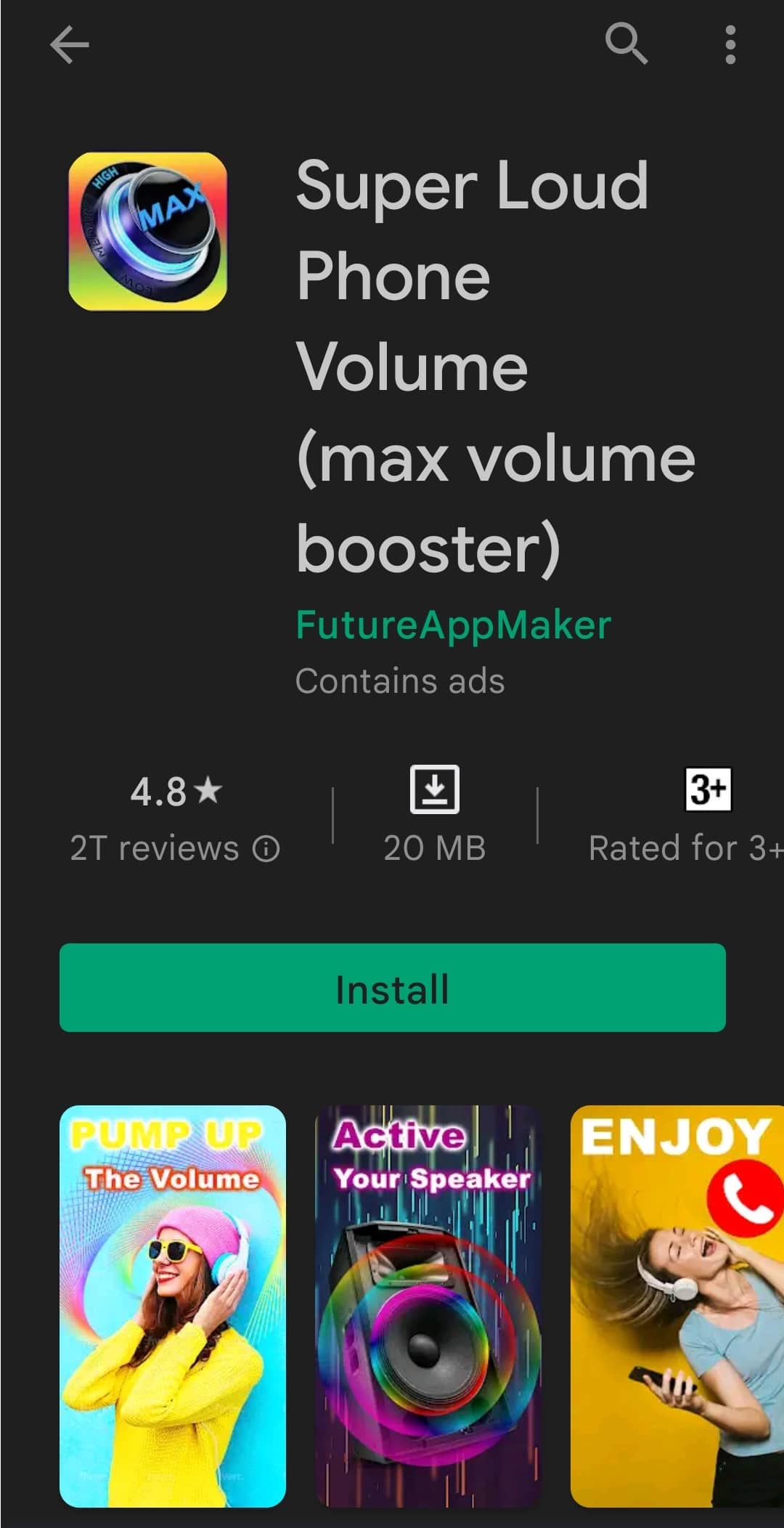 Volume del telefono super alto