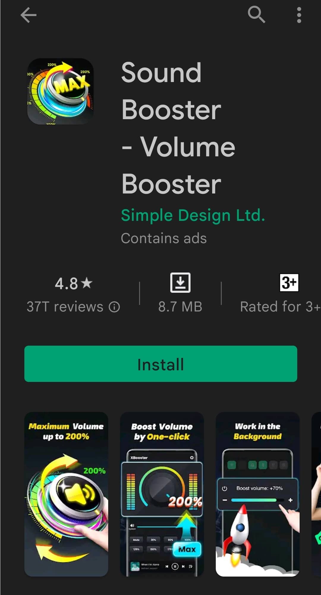 Potenziatore di volume extra