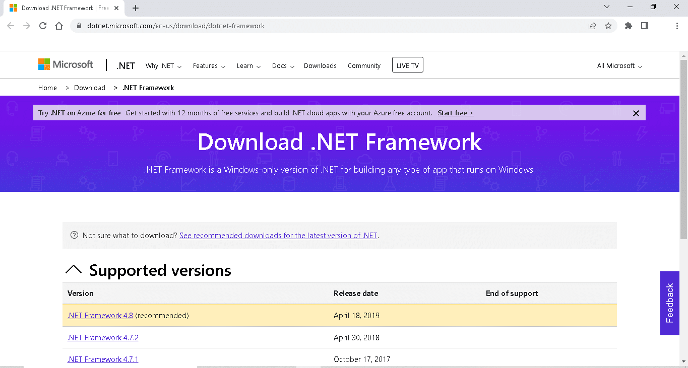 descargar .NET Framework