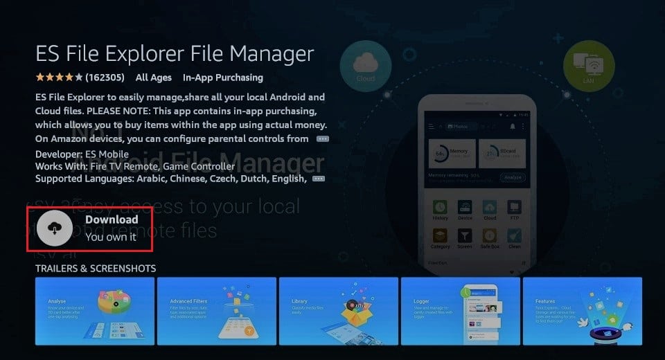 unduh es file explorer. Cara menyalin Kodi dari satu Firestick ke yang lain