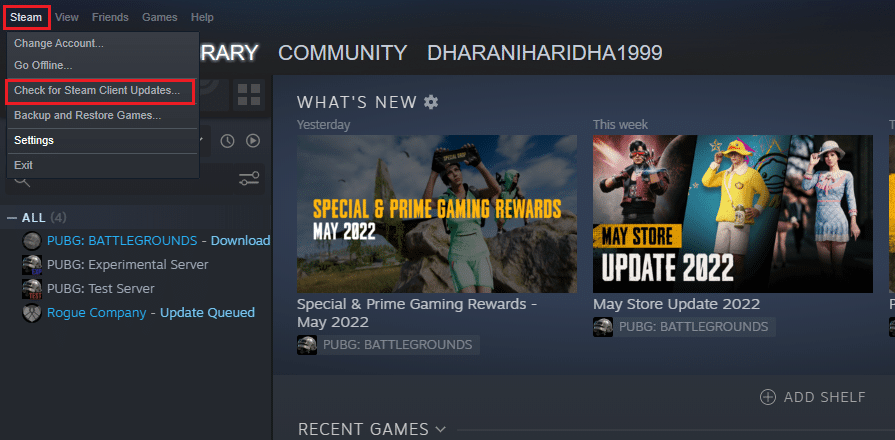 Periksa Pembaruan Klien Steam ...