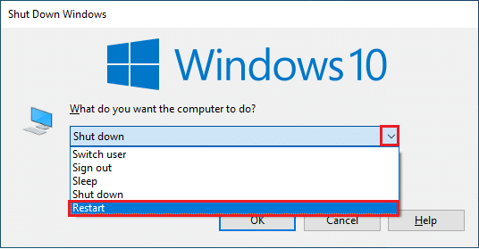 reinicie o Windows 10. Correção Falha ao Instalar o BattlEye Service no Windows 10