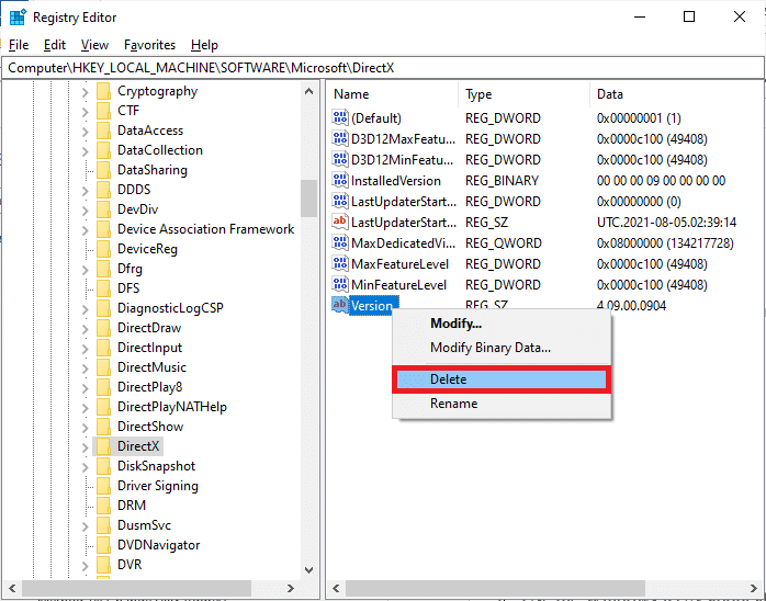exclua o arquivo de versão como feito antes. Corrigir erro não especificado League of Legends no Windows 10