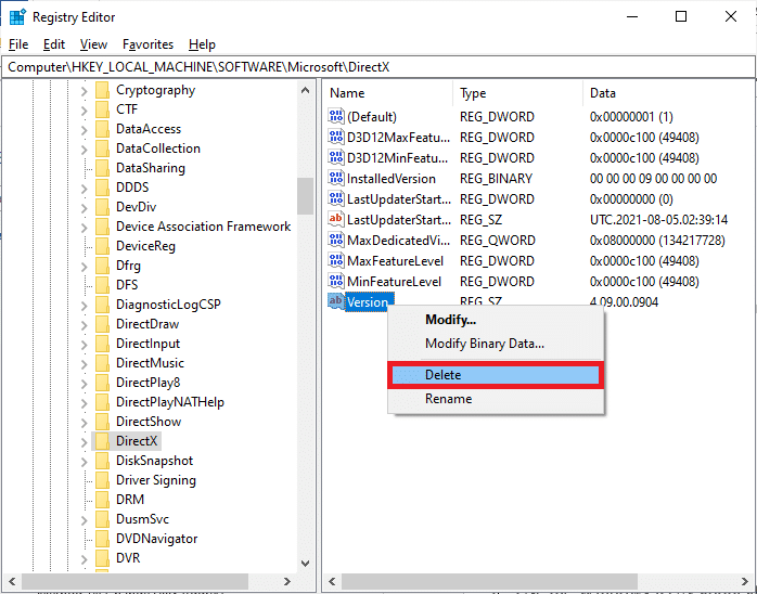 supprimez le fichier de version comme précédemment. Correction d'une erreur non spécifiée League of Legends dans Windows 10